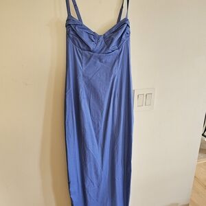 Reformation Sky Blue Gathered Dress